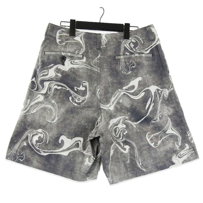 未使用 KUON クオン Suminagashi Printed Wide Shorts