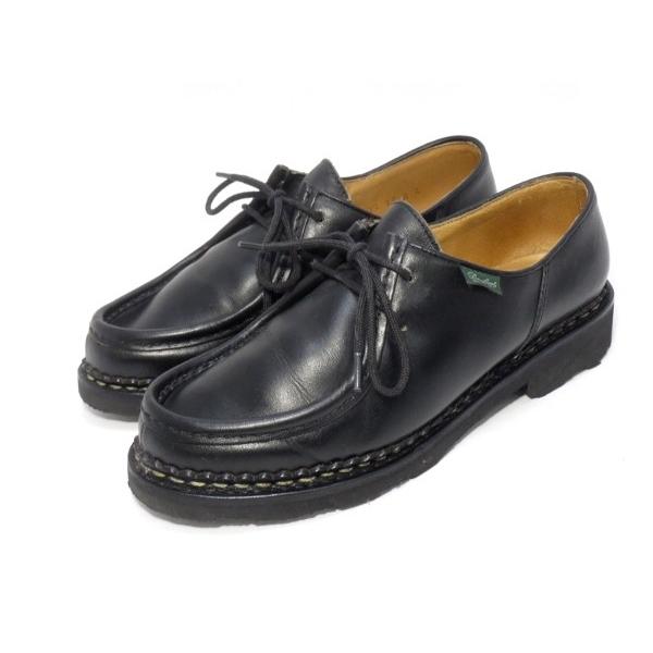 良品 Paraboot パラブーツ ミカエル NOIR ブラック チロリアンシューズ 4 シューズ ブーツ【中古】40004160