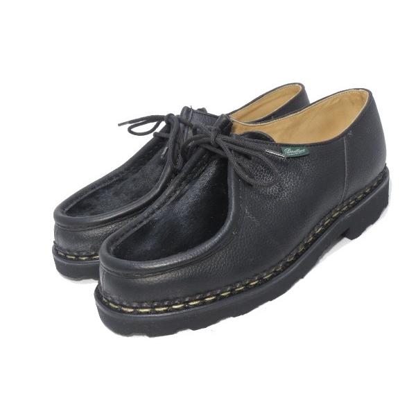 未使用 Paraboot パラブーツ MICHAEL ミカエル ポニー チロリアン 715720 42 NOIR ブラック グレインレザー ブーツ シューズ【中古】40004834