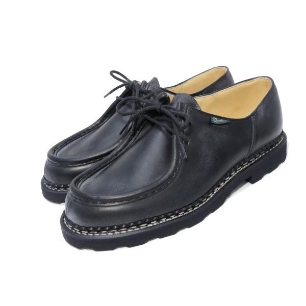 未使用 Paraboot パラブーツ MICHAEL ミカエル チロリアンシューズ 715604 NOIR ブラック 42 シューズ ブーツ【中古】40004836
