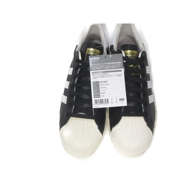 未使用 adidas アディダス SUPER STAR 80s G61069 スーパースター 黒 白 26.5cm  箱付スニーカー  中古 40006315｜classic｜02