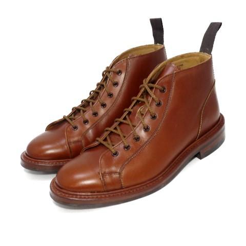 美品】Trickers 帰る モンキーブーツ マロン 7.5