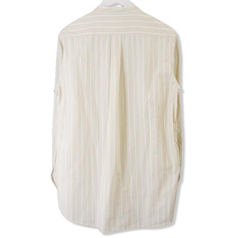 DANTON ダントン 長袖シャツ ストライプ バンドカラー 20S-WS