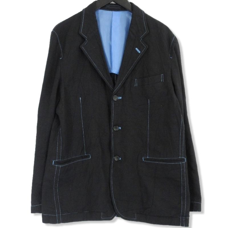 COMME des GARCONS HOMME コムデギャルソンオム リネン ジャケット HQ-J059 麻 ブラック 黒 M 43003353  :43003353:クラシック - 通販 - Yahoo!ショッピング