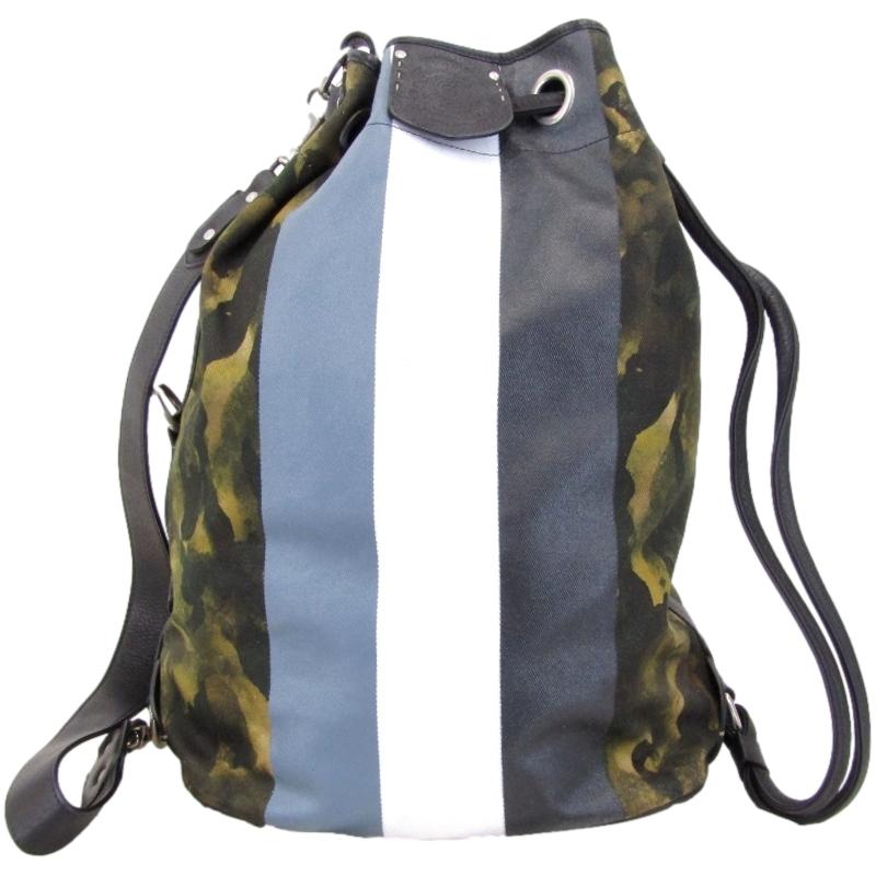 GHURKA グルカ バックパック Sail Bag ショルダーバッグ Green Camo Blue Striped