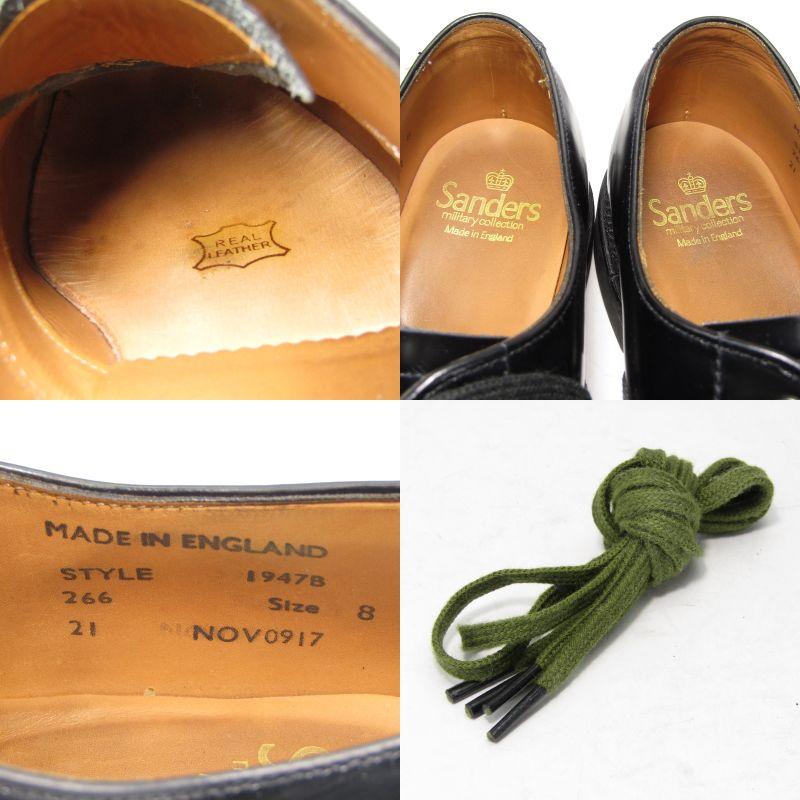SANDERS サンダース UK8 パンチドキャップトゥ 1947B Military SANDERS サンダース UK8 パンチドキャップトゥ 1947B Military