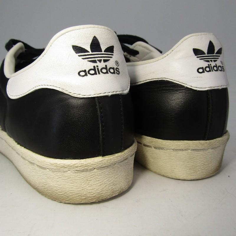 adidas アディダス SUPERSTAR 80s G61069 スーパースター カジュアル 16年製 バスケ 金ベロ BLACK レザー 28cm  箱付スニーカー  中古 45000053｜classic｜08