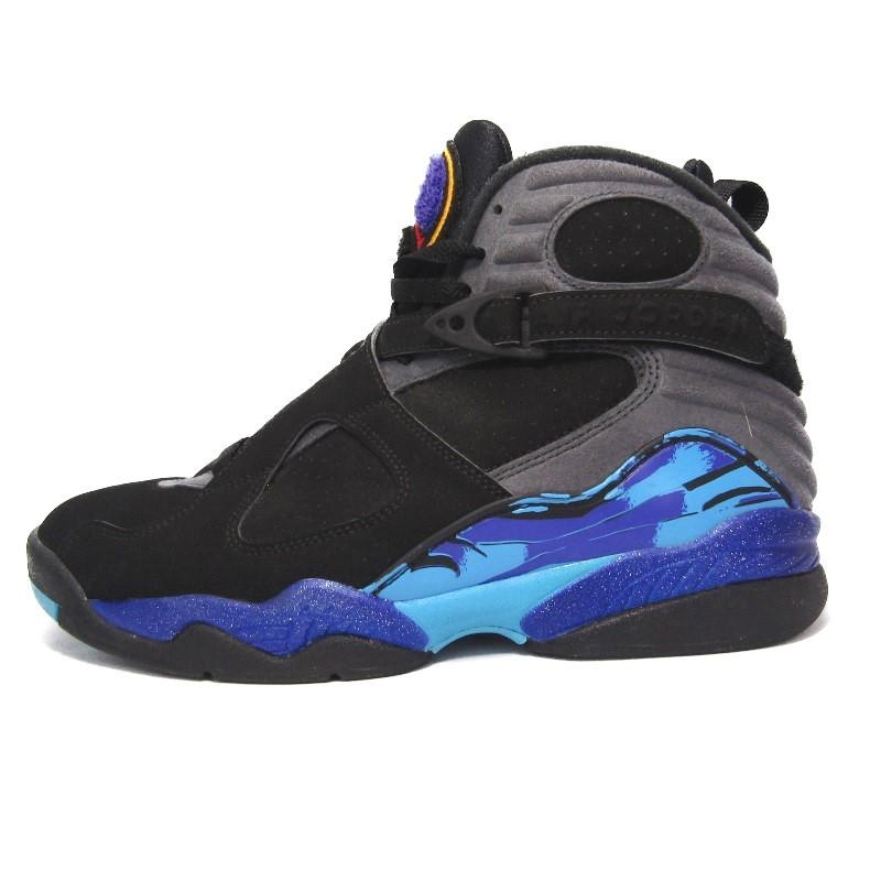 NIKE ナイキ AIR JORDAN 8 RETRO AQUA 305381-025 エアジョーダン アクア 15年製 バスケ NBA BLACK 27.5cm  箱付スニーカー  中古 45000364｜classic