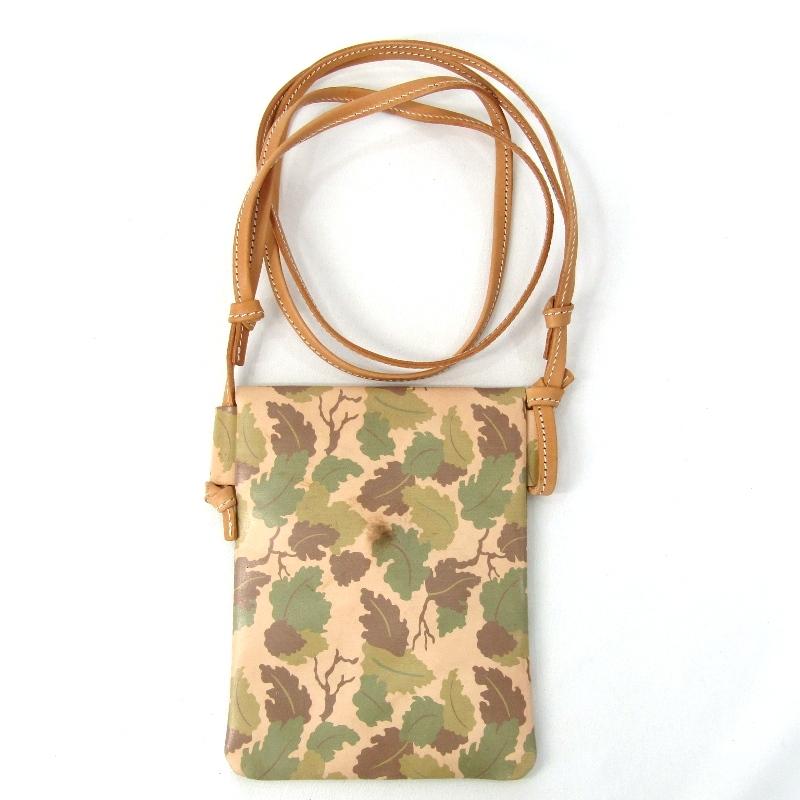 BUTTON WORKS ボタンワークス ショルダーミニポーチ #1 栃木レザーヌメ Camouflage Shoulder Mini Pouch Mitchell ベージュ   47000596 |  | 02