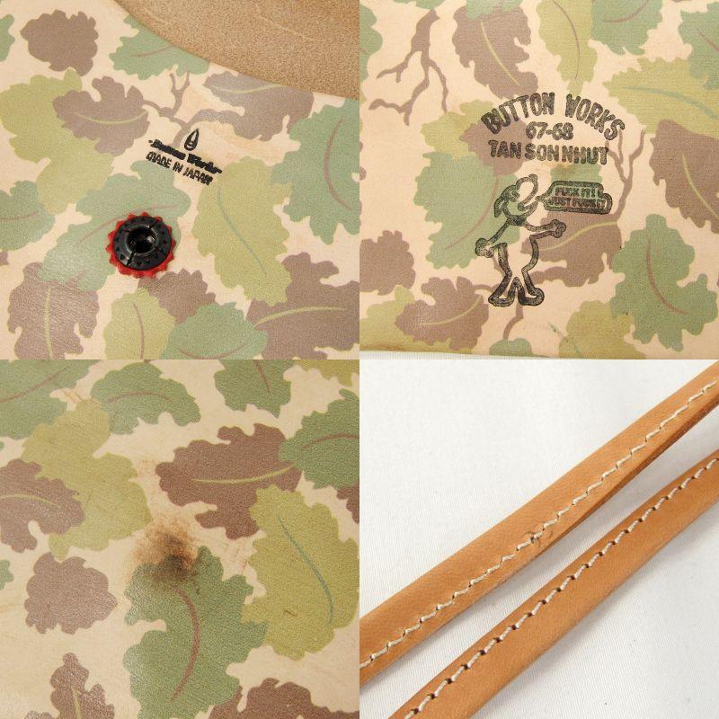BUTTON WORKS ボタンワークス ショルダーミニポーチ #1 栃木レザーヌメ Camouflage Shoulder Mini Pouch Mitchell ベージュ   47000596 |  | 05