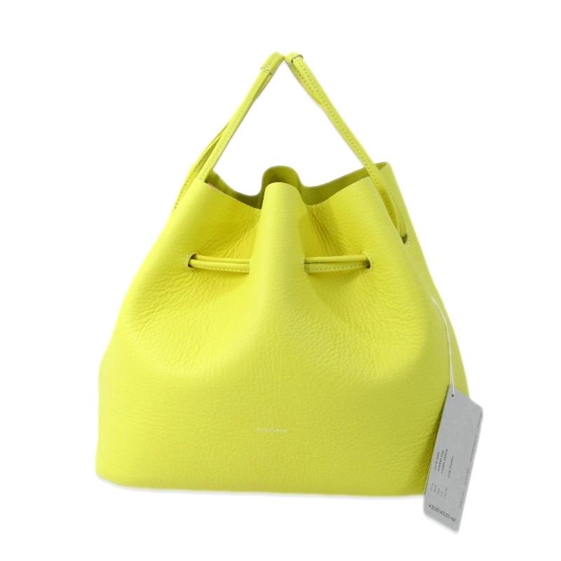 未使用 Hender Scheme エンダースキーマ bucket bag yv-b-bkb バケットバッグ シュリンクレザー 巾着 cream yellow   47000613 | Hender Scheme