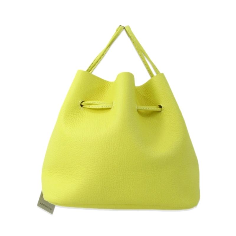 未使用 Hender Scheme エンダースキーマ bucket bag yv-b-bkb バケットバッグ シュリンクレザー 巾着 cream yellow   47000613 | Hender Scheme | 01