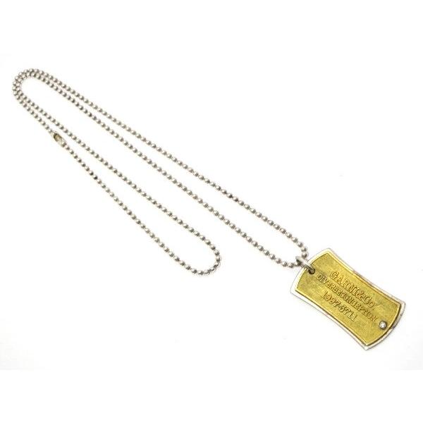 GARNI ガルニ DOG TAG ドッグタグ L シルバー ブラス ネックレス