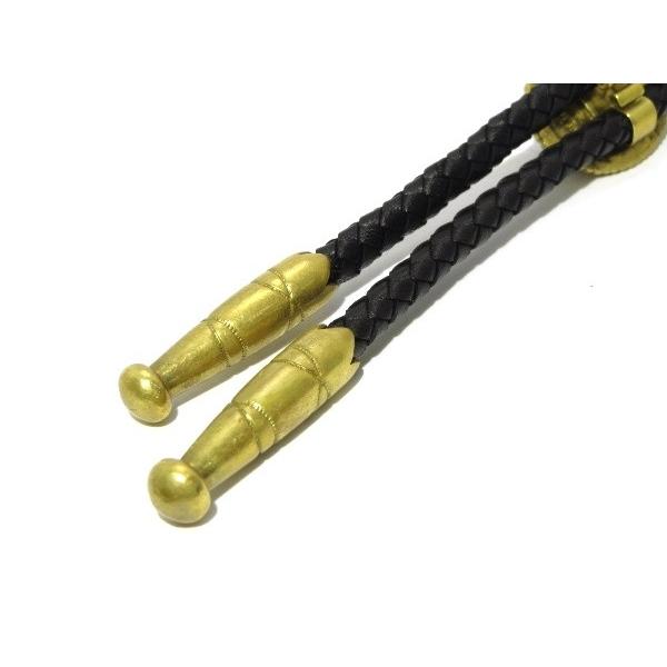 CALEE キャリー ONYX BOLO TIE オニキス ボロタイ ブラス レザー CL 
