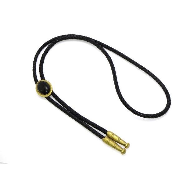 CALEE キャリー ONYX BOLO TIE オニキス ボロタイ ブラス レザー CL 