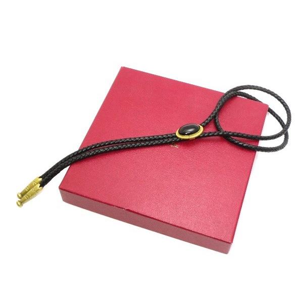 CALEE キャリー ONYX BOLO TIE オニキス ボロタイ ブラス レザー CL 