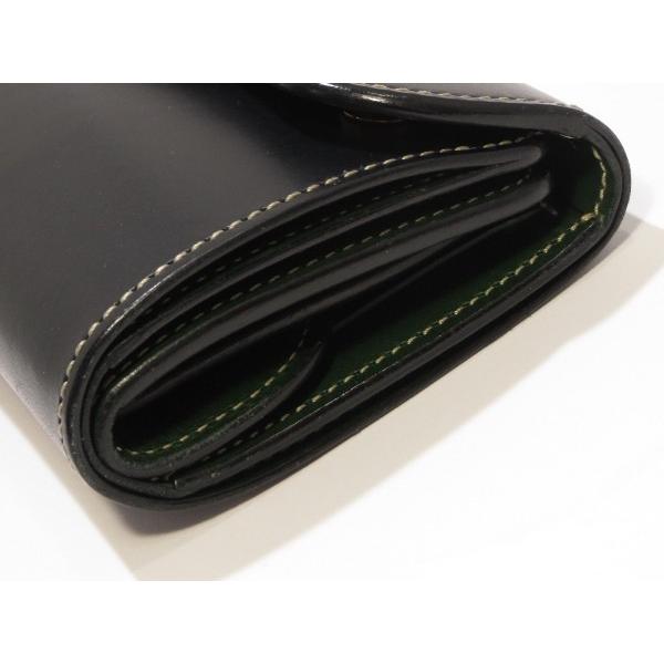 【美品】ワイルドスワンズ バーン 三つ折り財布 レザー黒 WILD SWANS（ワイルドスワンズ）BYRNE（バーン）3つ折り