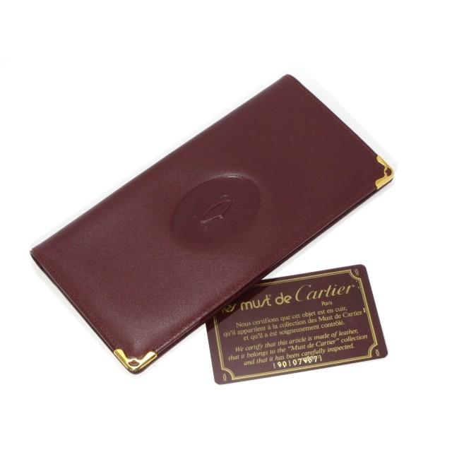 美品 Cartier カルティエ 長財布 マストライン ロングウォレット 
