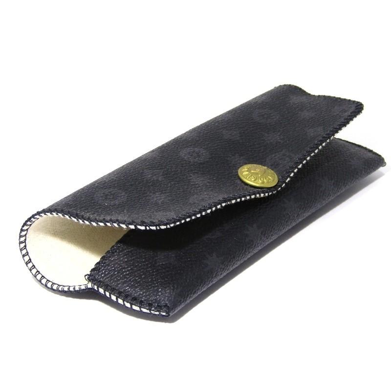 未使用 GLAD HAND グラッドハンド メガネケース GLASSES CASE モノグラム FAMILY CREST メガネ 眼鏡 ...
