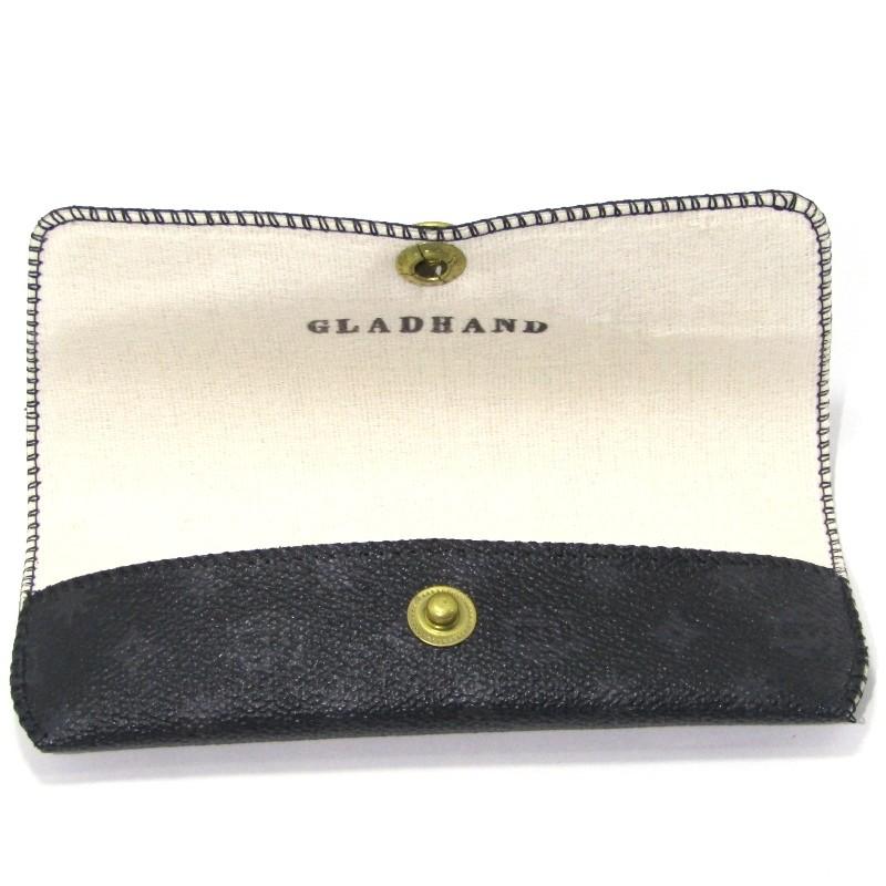 未使用 GLAD HAND グラッドハンド メガネケース GLASSES CASE モノグラム FAMILY CREST メガネ 眼鏡 ...