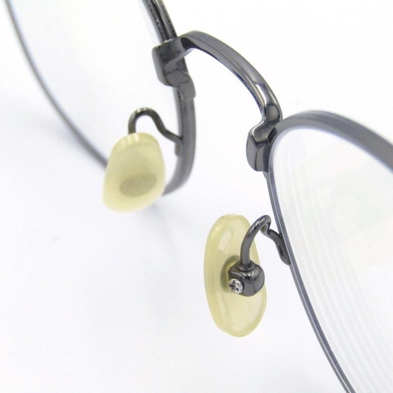 999.9 フォーナインズ　S-451T 度付き眼鏡　ハーフリム　メガネケース付 ☆良品☆999.9 S-451T ハーフリム オーバル型メガネ