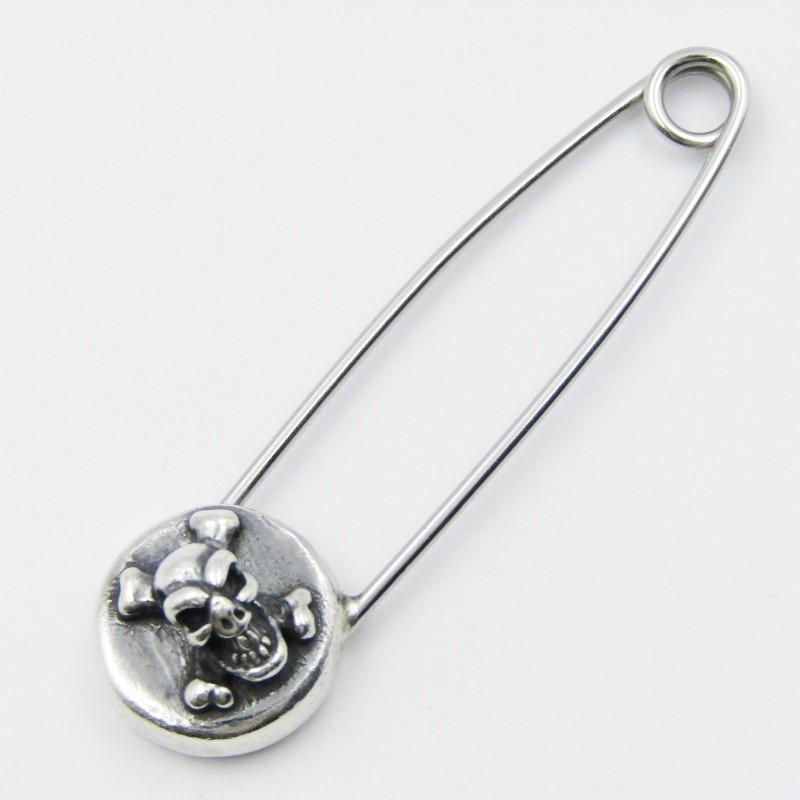 Bill Wall Leather ビルウォールレザー セーフティー ピン Safety Pin 安全ピン ブローチ シルバー スカル BWL