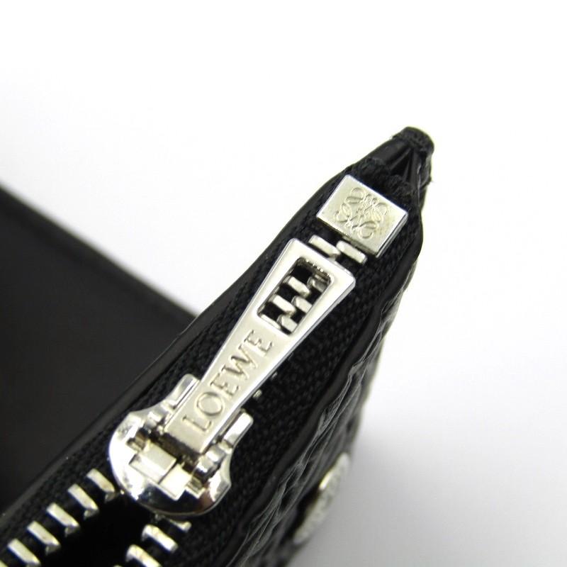 良品 LOEWE ロエベ 三つ折り財布 SMALL VERTICAL WALLET ENGRAVED CALF 