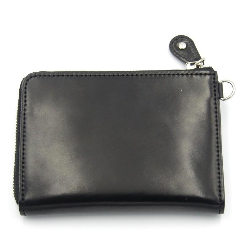 ★美品★GANZO ガンゾ コードバン Lファスナー 小銭入れ ブラック CORDOVAN AUTHENTIC(コードバン オーセンティック) Lファスナー