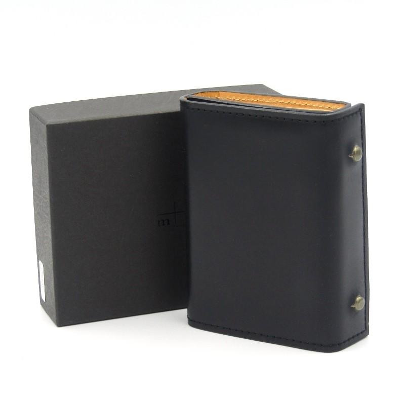 良品 m+ エムピウ 三つ折り財布 millefoglieII CORDOVAN27