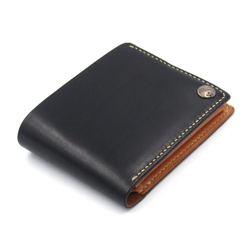 LEATHER & SILVER MOTO モト 二つ折り財布 W1D 手染めウォレット LEATHER & SILVER MOTO モト 二つ折り財布 W1D 手染めウォレット