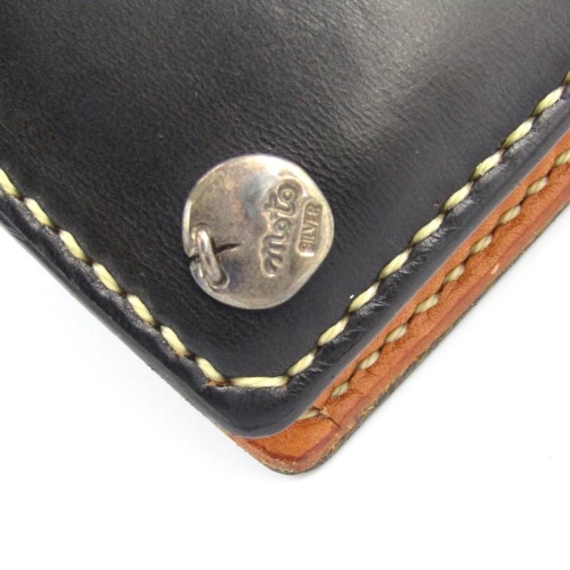 LEATHER & SILVER MOTO モト 二つ折り財布 W1D 手染めウォレット