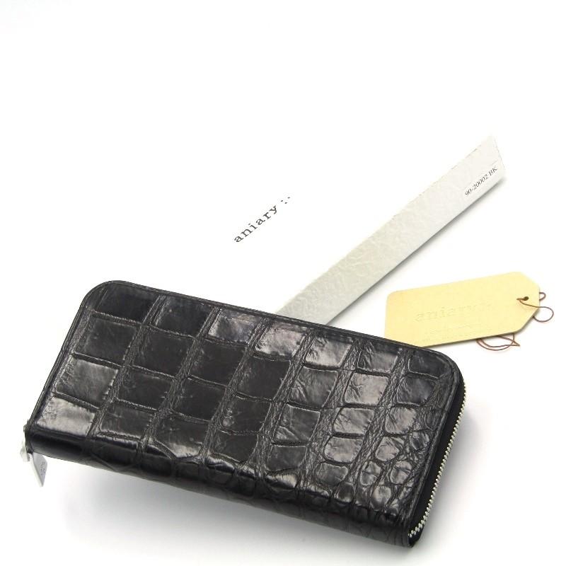 aniaryクロコ2つ折り長財布 CROCODILE(クロコダイル)二つ折り 長財布 ロングウォレット