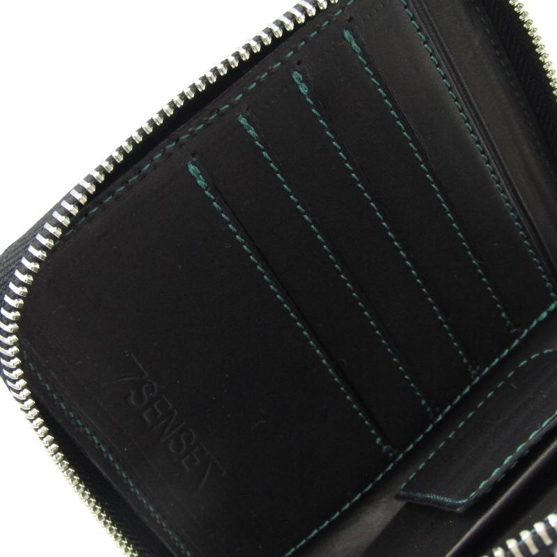 未使用 7SENSE セブンセンス 二つ折り財布 ラウンドファスナー 未使用 7SENSE セブンセンス 二つ折り財布 ラウンドファスナー