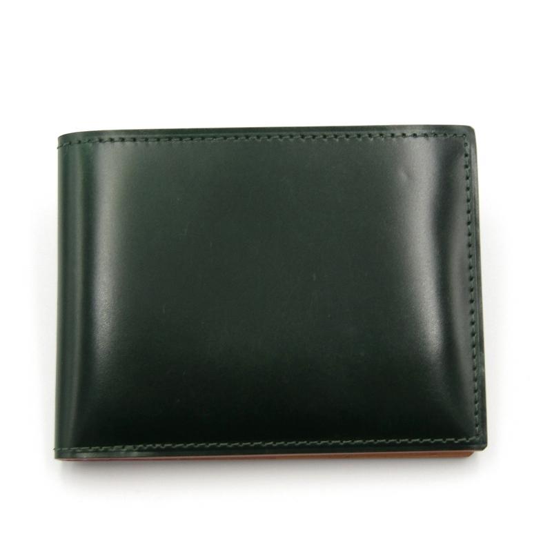 純札入れ】GANZO ガンゾ グリーン 二つ折り財布 カード入れ