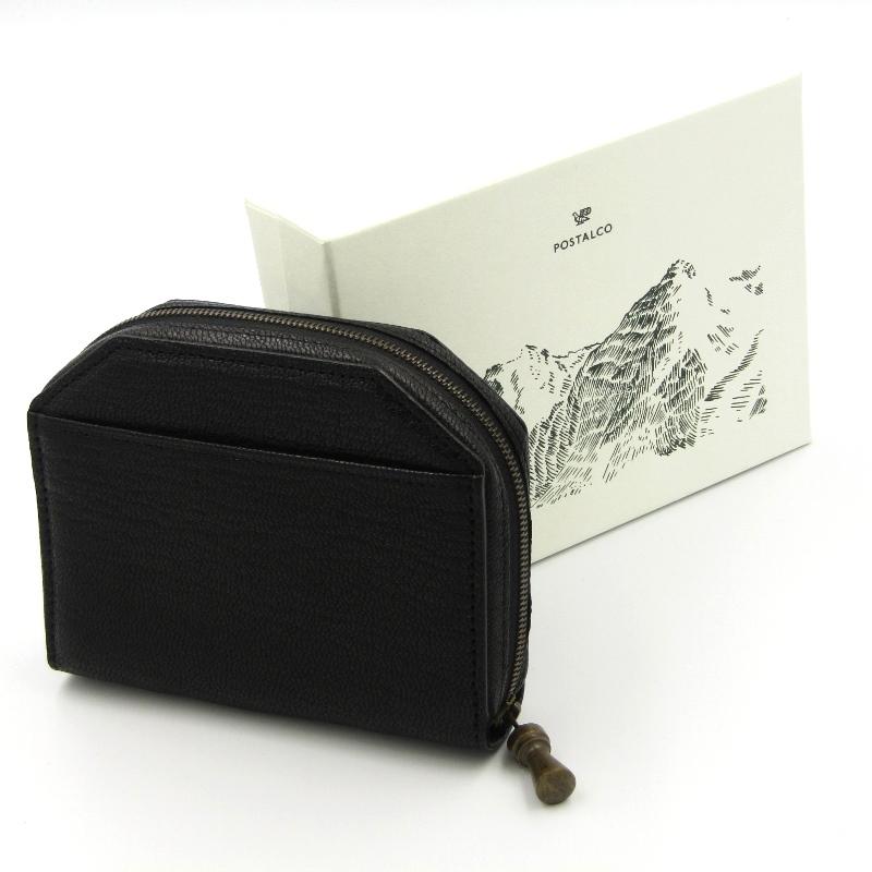 postalco ケトルジッパーウォレット smallゴートレザー黒