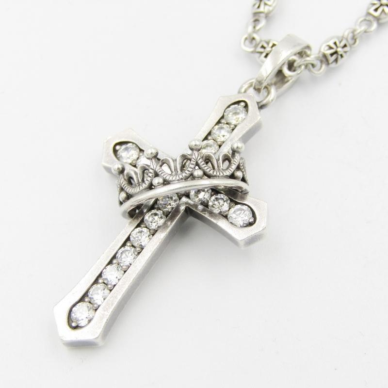 ジャスティンデイビス SPJ122-1 ＆ SNJ125 CROSS with CROWN/STONE ペンダント | ジャスティン デイビス