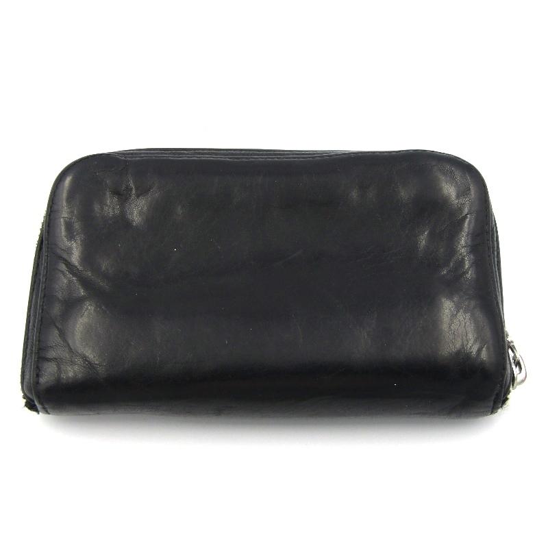 極美品 chromehearts RECFZIP ラウンドジップ 折りたたみ 黒 CHROME HEARTS Chrome Hearts クロムハーツ 二つ折り財布 REC F