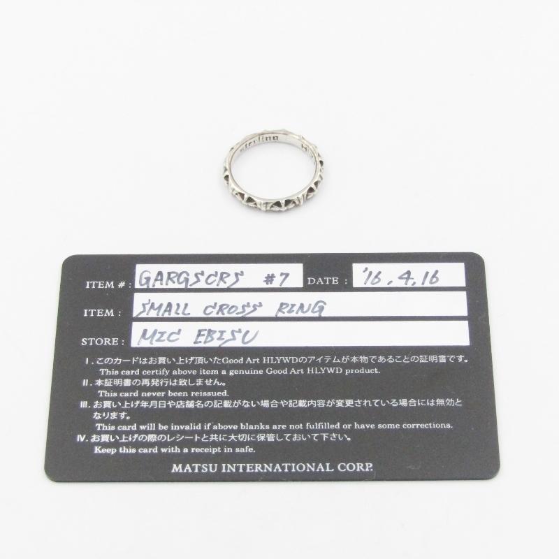Good Art HLYWD SMALL CSOSS RING 5号 グッドアートハリウッド シルバー クラブリング SMALLサイズ