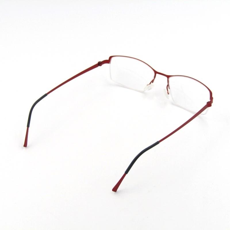 未使用 LINDBERG リンドバーグ メガネフレーム Strip 7175 047/4F15 U33 ナイロール レッド 赤 メガネ 眼鏡