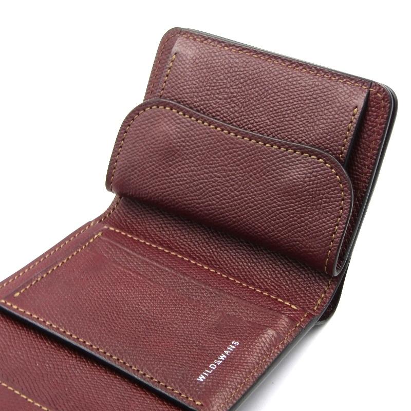 WILDSWANS 良品 ワイルドスワンズ 三つ折り財布 シェルコードバン ENO  
