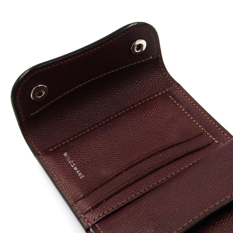 WILDSWANS 良品 ワイルドスワンズ 三つ折り財布 シェルコードバン ENO  