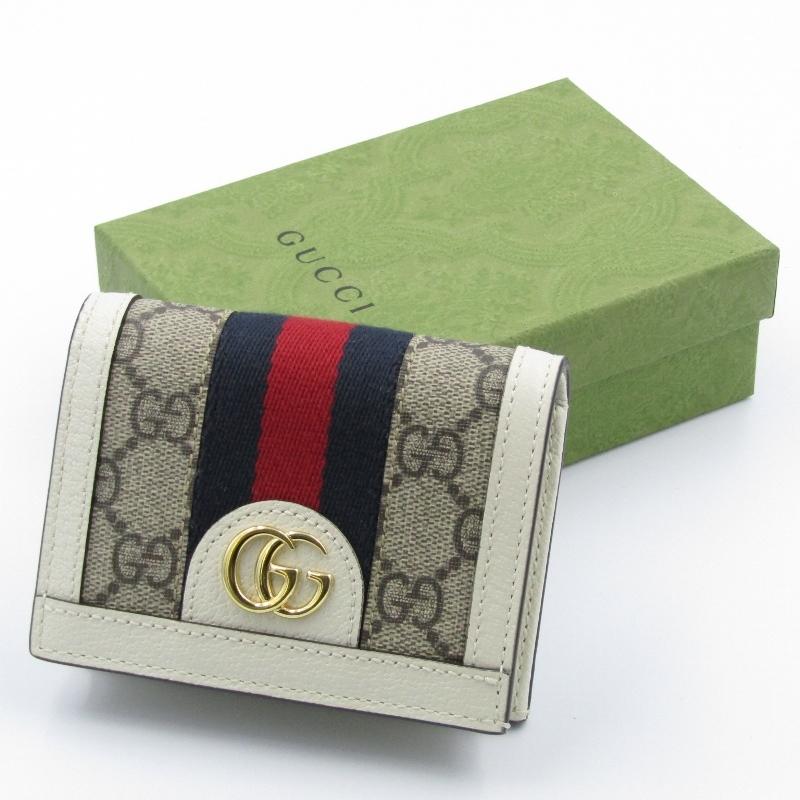 GUCCI 未使用 グッチ 二つ折り財布 523155 オフィディア コンパクト GG 