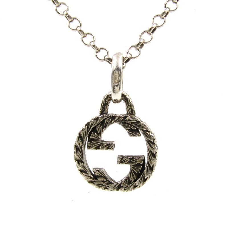 美品 GUCCI グッチ ネックレス 455535 J8400 0811 インターロッキングG 