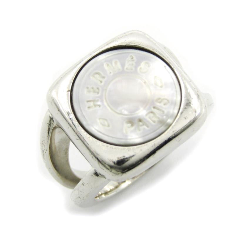 HERMES エルメス セリエ リング 指輪 シェル シルバーカラー コロゾ HERMES エルメス セリエ コロゾ シェル リング 指輪 11号