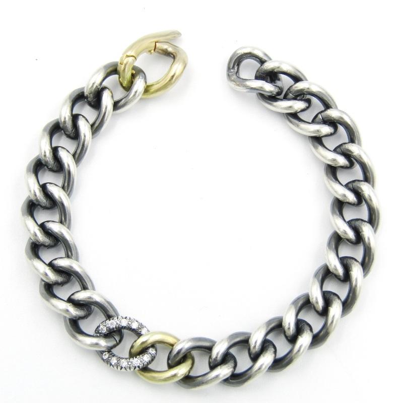 美品 hum ハム ブレスレット et-BR64s SSS Humete Chain Bracelet 3S 