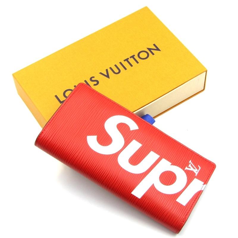 LOUIS VUITTON 美品 Supreme ルイヴィトン シュプリーム 長財布 LOUIS VUITTON 美品 Supreme ルイヴィトン シュプリーム 長財布