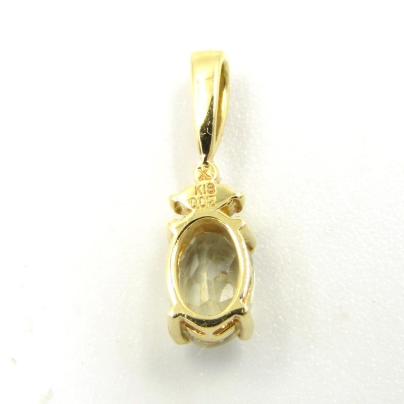 美品 Bizoux ビズー ペンダント フラヴィ ディアスポラ K18YG 0.02ct  