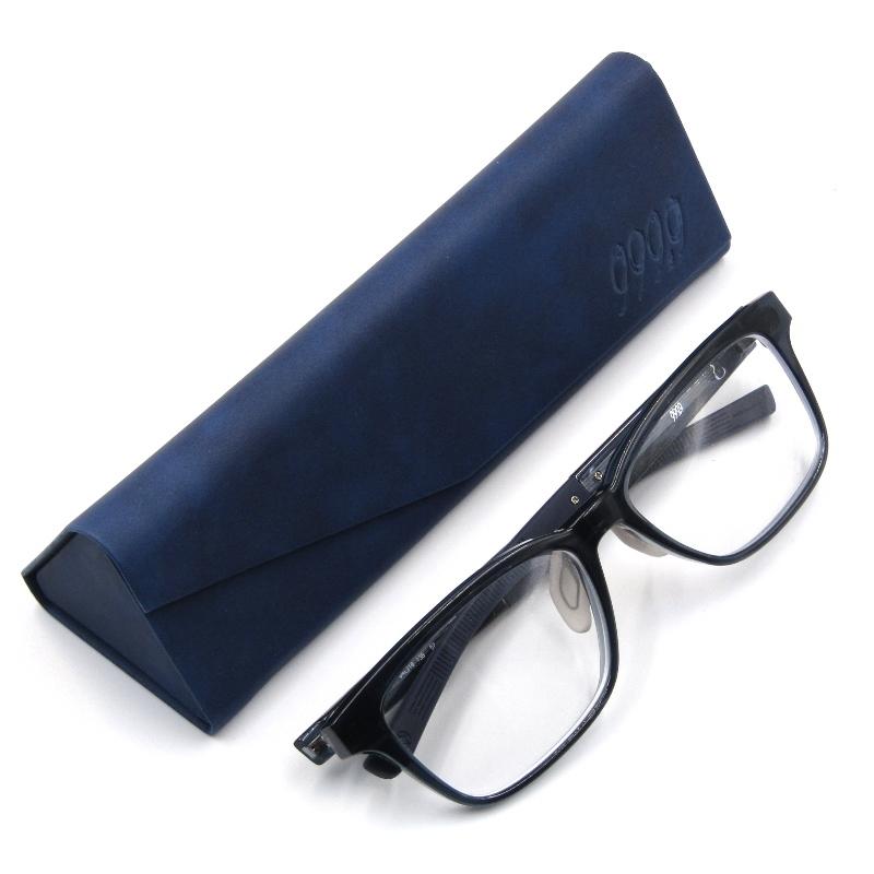 999.9フォーナインズメタルフレーム ブルーライトメガネ ケース付き