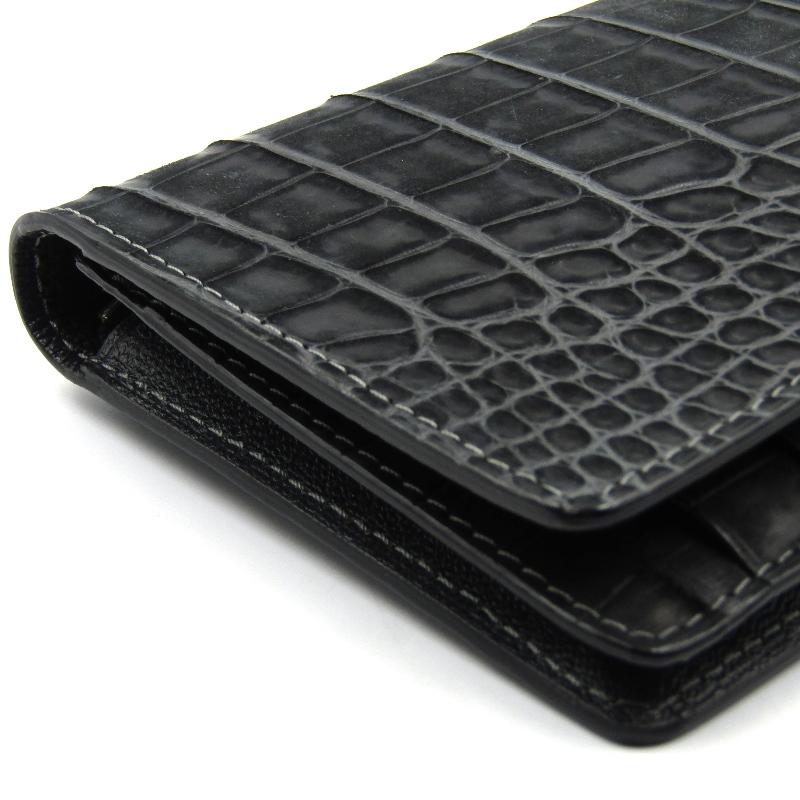 良品 レアカラー ジャンルソー 長財布 希少 ルイジアナアリゲーター