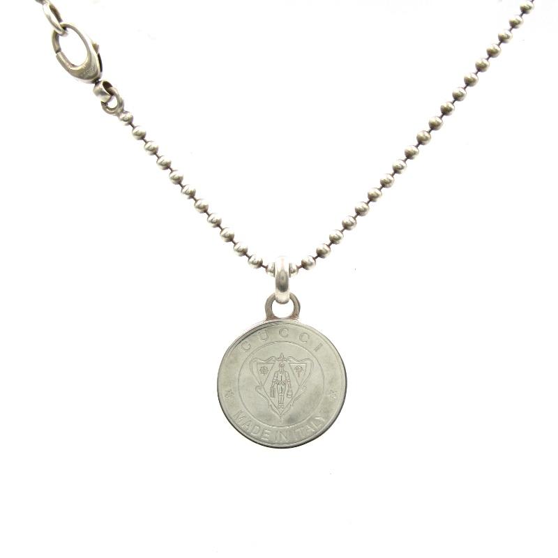 GUCCI グッチ ネックレス 233896 クレスト コイン コイン トップ SV925 